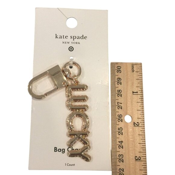 kate spade New York X Target LUCKY Bag Charm Gold Tone - Picture 2 of 3